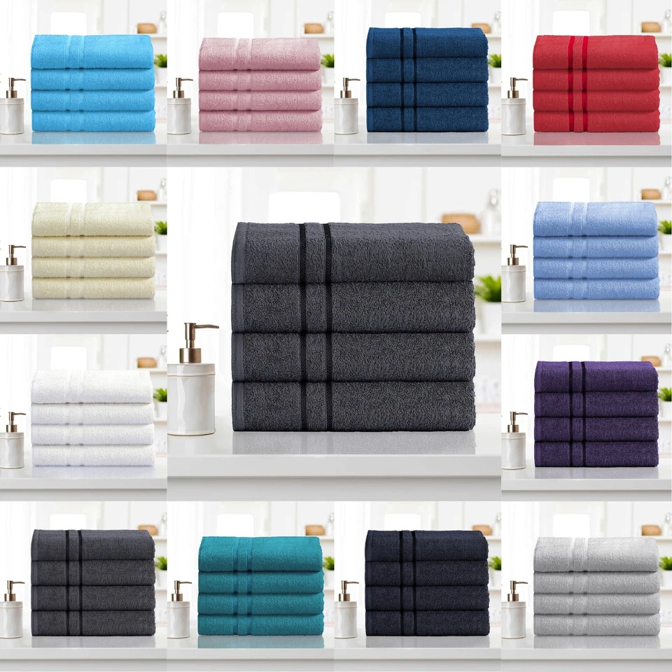 ROOEE 4 X Large Bath Towels 100% Egyptian Cotton Soft Hotel Big Jumbo Towel Set 500GSM