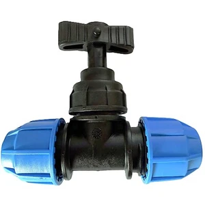 Grifo de parada de compresión Supreme en 20 mm, 25 mm o 32 mm, aprobado por Wras para MDPE/HPPE - Imagen 1 de 3