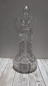 EAPG Northwood Memphis 12 1/2" Handled Decanter Stars and Dolls Eye Pattern Nice - Bild 1 von 10