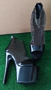 Pleaser Adore-765RM Women's Platform Stiletto Shoes - Sz. 7 Gloss Black 🎃👻 - Picture 1 of 5
