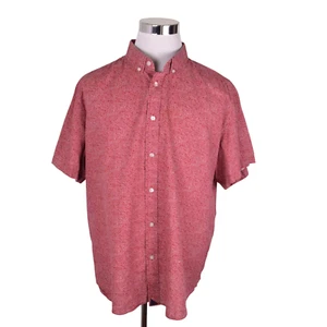 UNTUCKit Mens Shirt 3XL Red White Floral Linen Cotton Blend - Picture 1 of 7