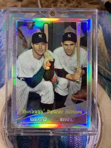 1957 Topps Mickey Mantle Yogi Berra Yankees Power Hitters 1997 Topps refractor - Imagen 1 de 3