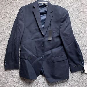 $282 Marc New York Mens Classic Fit Blue Check Blazer Sport Coat Suit Jacket 40r