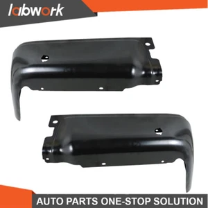 Labwork Steel Rear Bumper Ends For 2009-14 F150 Blk Left+Right With Sensor Holes - Picture 1 of 13