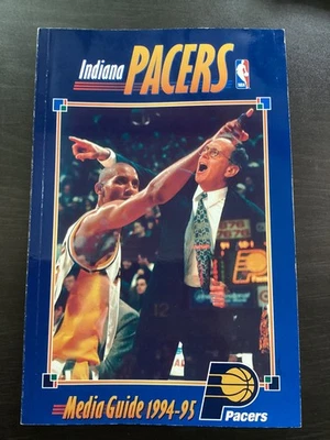 印第安纳步行者队 1994 - 95 NBA 媒体指南 年鉴 雷吉·米勒,拉里·布朗 — 第 1/2 张图片