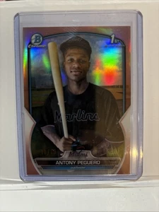 2023 Bowman Chrome Prospects Rose Gold Refractor Antony Peguero 1st # 10/10 - Bild 1 von 2