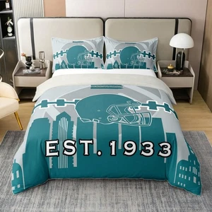 Juego de cama con temática de fútbol Queen, aficionados al fútbol 100 % algodón orgánico funda nórdica... - Imagen 1 de 6