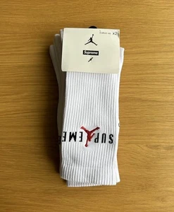 Calcetines Air Jordan X Supreme Crew x2 blancos EU42-46 - Imagen 1 de 2