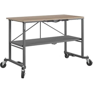 COSCO SmartFold Portable Workbench Folding Utility Table with Casters in Gray - Picture 1 of 1