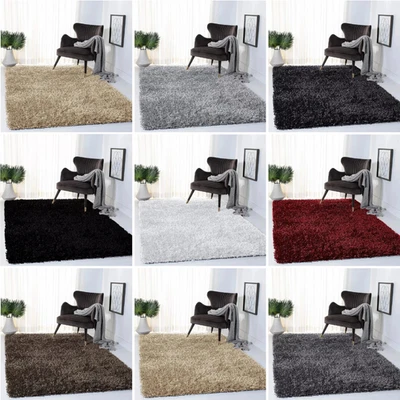 Fluffy Large Shaggy Rug Non Slip Carpet for Living Room Bedroom Runner Mat - Image 1 of 4