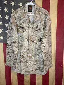 Medium Long - US Marine Corp MARPAT Desert Camo Top Blouse USMC MCCUU 5151 - Picture 1 of 9
