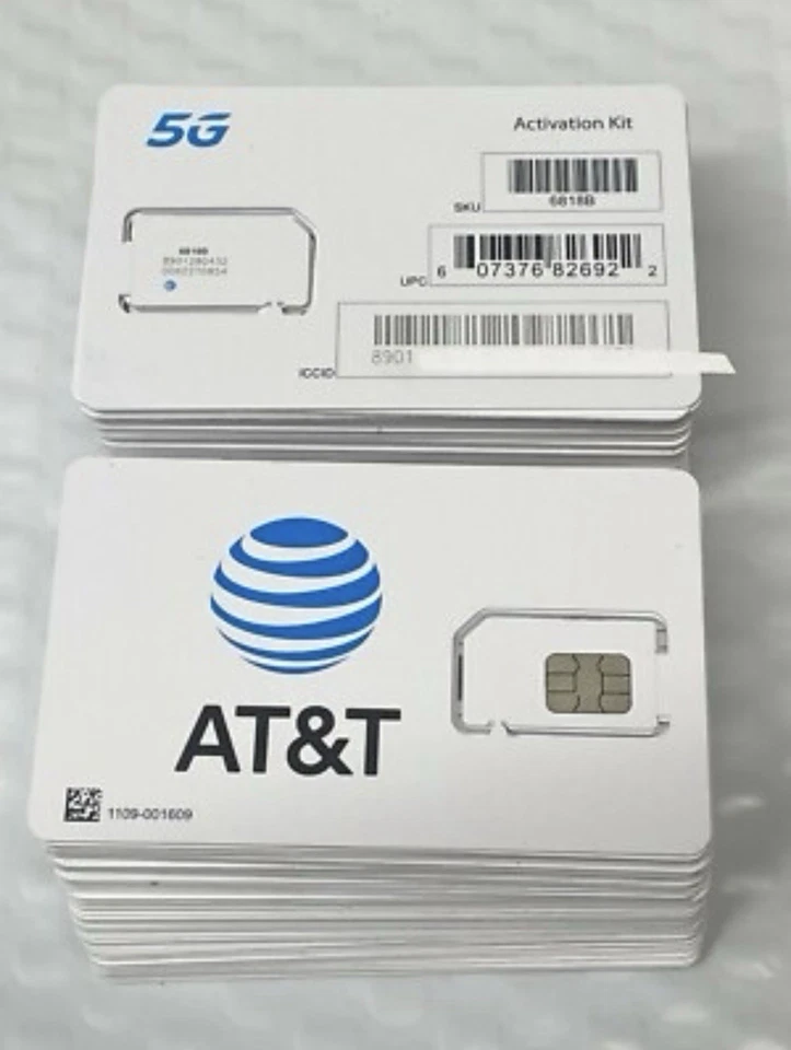Unlimited AT&T SIM Card Data Plan 80/month - Image 1 of 1