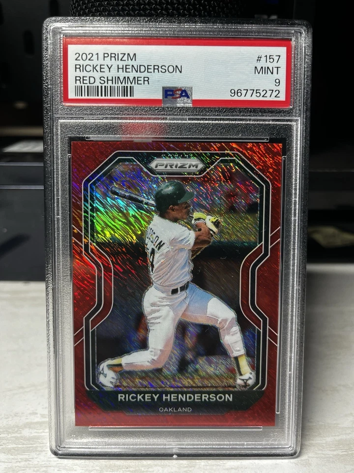 Ricky Henderson 2021 Prizm Red Shimmer/7 Foto 1 de 3