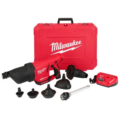 Kit de pistola de aire de limpieza de drenaje de serpiente de aire Milwaukee 2572B-21 M12 12V con accesorios Foto 1 de 4