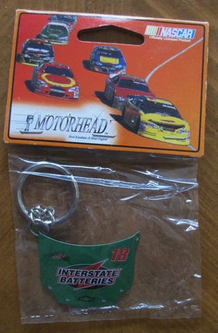 BOBBY LABONTE #18 INTERSTATE BATTERIES RACE HOOD SHAPED KEYCHAIN NEW IN PACKAGE Cover