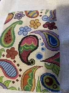 Handpainted 5x7.5” design Paisley with Suede Box No Floss - Picture 1 of 10