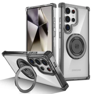 Funda para Samsung S24 Ultra S23 S22 MagSafe Soporte Magnético Cubierta Transparente - Imagen 1 de 17