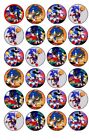 24 X 3.8cms Edible SONIC Halloween inspired Cupcake Fairy Cake Cookie Toppers