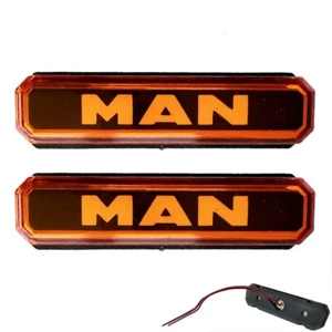 2x LED Begrenzungsleuchten Leuchte Man Logo Orange LKW 12V 24V Seitenmarkierung - Zdjęcie 1 z 4