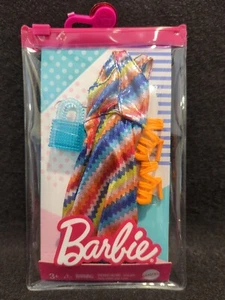 Mattel Barbie Metallic Zig Zag Multi-Colored Dress 2020 Fashion Pack NIP - Picture 1 of 2