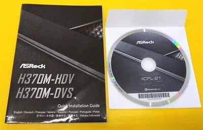 ⭐️⭐️⭐️⭐️⭐️ CD & Manual ASRock H370M-HDV Installation Guide and Driver Disk - Image 1 of 3