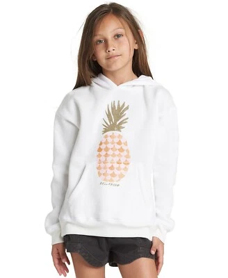 BILLABONG GIRLS WHITE PINEAPPLE HOODIE SWEATSHIRT SURF BEACH HOODY SMALL 7/8 - Image 1 of 2