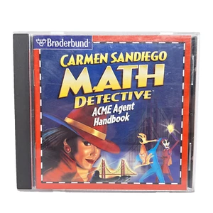 Carmen Sandiego Math Detective ACME Agent Handbook Educational PC/Mac Game 8-14 - Picture 1 of 6