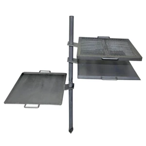 Camp Chef Over Fire Grill Griddle Swivel Charcoal Box 2-Piece Steel Stake 36 lbs - Picture 1 of 12