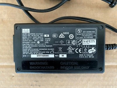 Cisco 34-1977-04 Cisco IP Phone & Access Point PSU Cisco 48V 0.38A Power Adaptor - Image 1 of 4