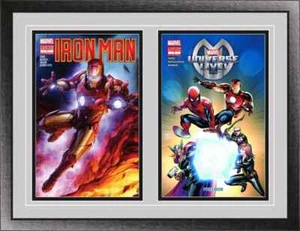 Double Comic Book Frame, Wood Frame for Current/Modern Comics UV Protected Glass - Picture 1 of 5