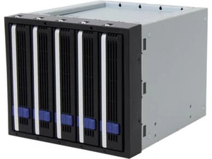 ICY DOCK MB155SP-B FatCage MB155SP-B 5x3.5" in 3x5.25" Hot Swap SATA HDD Cage - Picture 1 of 7