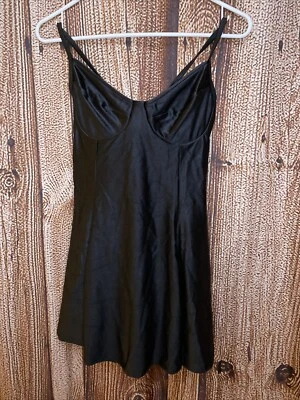 Roupa de Banho Vintage Michael Kors By Trulo Saia Preta One Piece Tamanho 12 Nova Com Etiqueta - Imagem 1 de 4