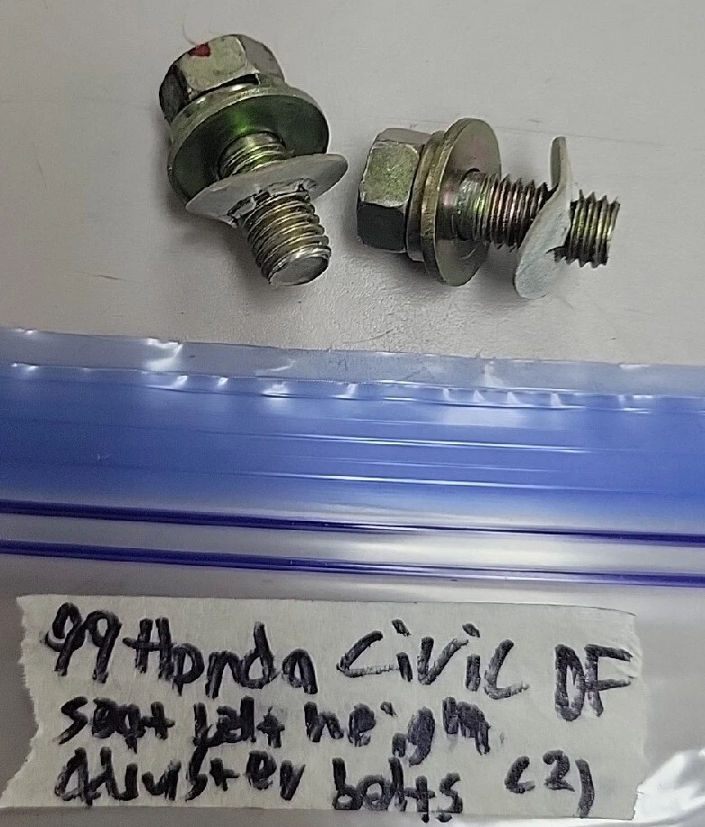 Honda Civic 1996 99 cinturón de seguridad ajustador de altura pernos DF Foto 1 de 1