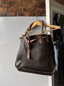 Miu Miu Authentic Women’s Luxury Rare Brown Leather Bag Fashion Style Logo