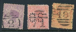 VICTORIA, Barred Numeral Postmarks Nos. 2, 71, 488 - Picture 1 of 1