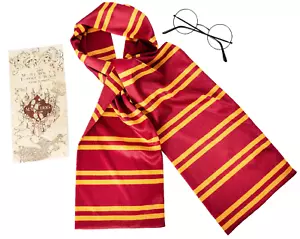 Harry Potter Scarf & Glasses Set Kids Fancy Dress Costume Book Day - Picture 1 of 1