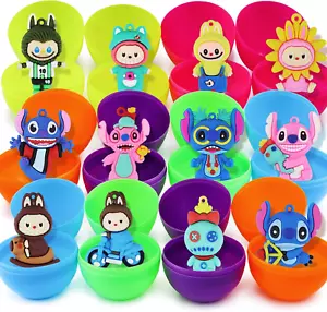 12 Pack Prefilled Easter Eggs with Stuffed Animals,2.8" Plastic Easter Eggs Fill - Picture 1 of 12