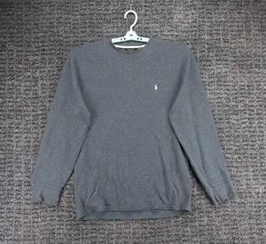 Polo Ralph Lauren Sweater Mens XL Gray Pullover 100% Cotton Waffle Knit Preppy - Picture 1 of 8