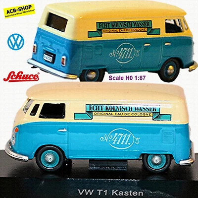 VW T1 T1b Furgone 1950-67 - 4711 Vero Colonia Acqua 1:87 Schuco 25551 - Immagine 1 di 4