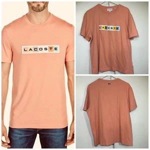 Lacoste Men's Retro Short Sleeves Logo Graphic T-Shirt Size US XL - Picture 1 of 8