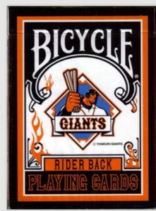 BICYCLE YOMIURI GIANTS DECK yellow playing cards japanese baseball tokyo special - Picture 1 of 2