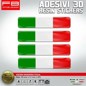 Adesivi Stickers 3D ITALIA FLAG BANDIERA AUTO MOTO CASCO CELLULARE GADGET RESIN - Imagen 1 de 1
