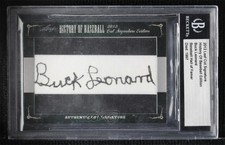 2012 Leaf History of Baseball Cut Signature Edition Buck Leonard Auto HOF