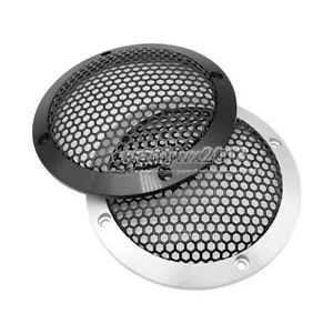 1 pieza 3" pulgadas 91 mm Altavoz Parrilla Cubierta Audio Círculo Decorativo Completo Malla Metálica #2 - Imagen 1 de 8