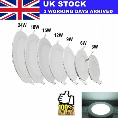 CUTEVER LED Ceiling Lights Panel Down Light Round Square Kitchen Bathroom Room Wall Lamp