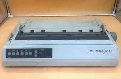 OKI Microline 321 Elite A4 Mono Dot Matrix Printer + Warranty - Image 1 of 2