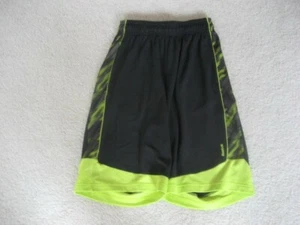 Reebok PLAYDRY Youth Boys Athletic Gym Shorts - Size L Large - Black/Neon - Picture 1 of 3