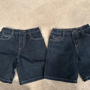 NWOT Lot Of 2 U.S. Polo Assn Twin Boys Denim Blue Jean Shorts Size 4T - Picture 1 of 5