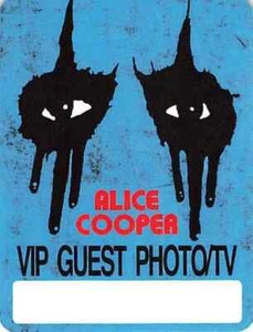 Alice Cooper VIP Backstage Pass 2015 Raise the Dead Blue - Imagen 1 de 2