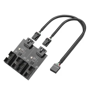 9pin internal USB 2.0 Header Splitter for pc motherboard Male 1 to 4 Female - Picture 1 of 8